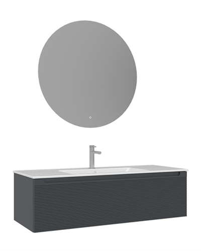ORKA Olbia 120 cm Banyo Dolabı Takımı Mat Antrasit