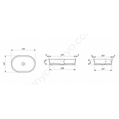 Bocchi Vessel Oval Lavabo 55x38 cm Mat Siyah 1521-004-0125