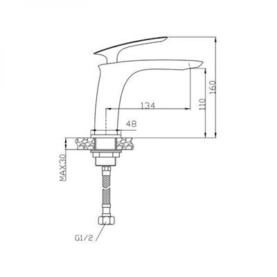 NEWARC 121521 SLİM LAVABO BATARYASI