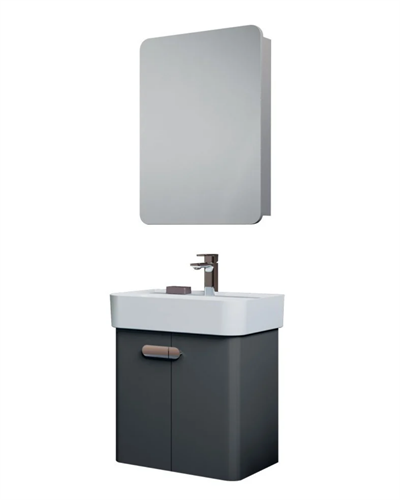 Orka Orbit 55 CM Banyo Dolabı Takımı Parlak Antrasit