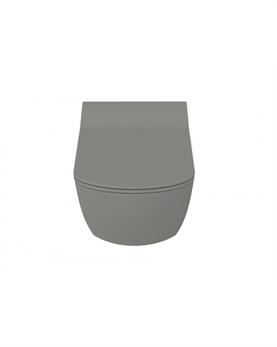 Creavit Elegant Rim-Off Kanalsız Duroplast Yavaş Kapanan Klozet Kapaklı Cool Grey Set EG321-00CG00E-0000