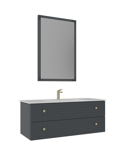 Orka Lipari 120 cm Banyo Dolabı Takımı Antrasit