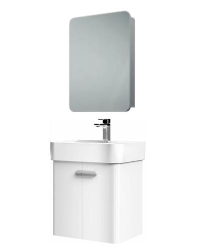 Orka Orbit 55 CM Banyo Dolabı Takımı Parlak Beyaz