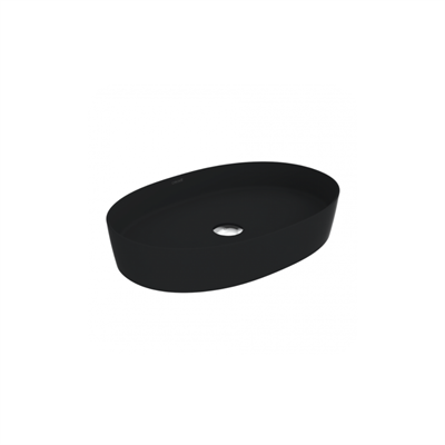 LP160 Loop Oval Çanak Lavabo 40x60 cm Mat Siyah