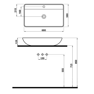 Newarc 5019BT Domino Batarya Delikli Lavabo
