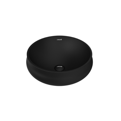 Creavit GO140 Gordo Tezgah Üstü Lavabo Ø40 cm Kömür Karası Mat Siyah