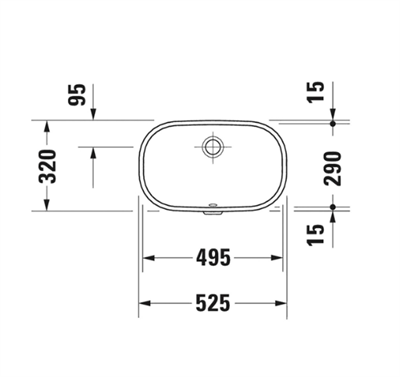Duravit 0338490000 D-CodeTezgah Altı Lavabo 49 cm