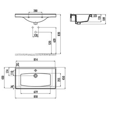 Creavit TF185 Sera Dolap Uyumlu Lavabo 85 cm