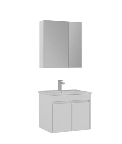 Orka Side 65 CM Kapaklı Banyo Dolabı Takım Mat Beyaz