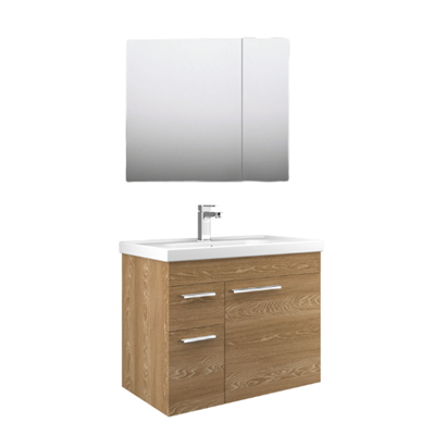 Orka Enez 80 cm Banyo Dolabı Takım Açık Meşe (Morgana Kiraz)