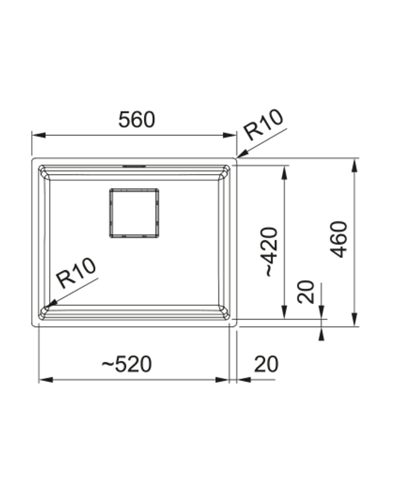Franke Kubus 2 KNG 110-52 Tezgah Altı Evye Slate Grey