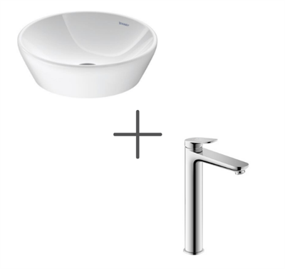 Duravit D-Neo 40 cm Çanak Lavabo Ve Wave Lavabo bataryası XL