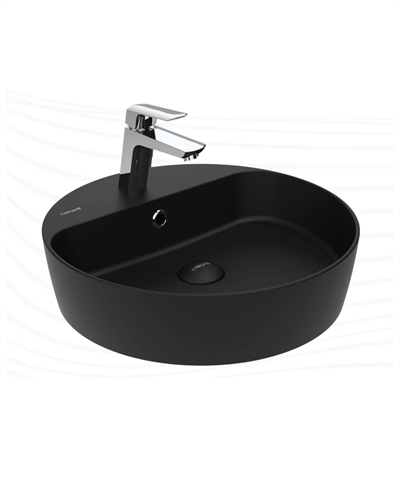 Creavit Loop Yuvarlak Çanak Lavabo 45 cm Mat Siyah LP146-00SM