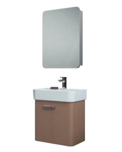Orka Orbit 55 CM Banyo Dolabı Takımı Parlak Vizon