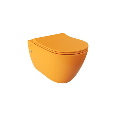 Bocchi Venezia Rimless Asma Klozet ve Kapağı Mandalina Sarısı 1295-021-0128