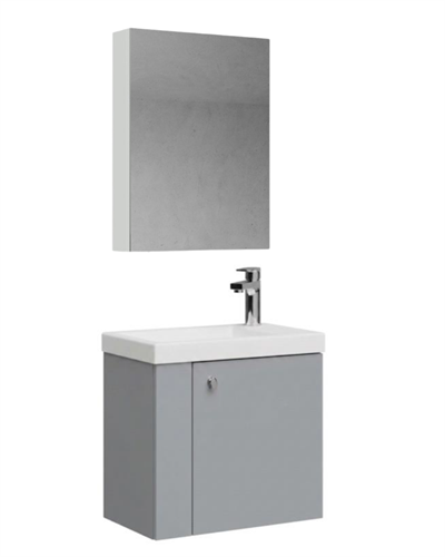 Creavit Forest 53 cm Banyo Dolabı Takımı Gri