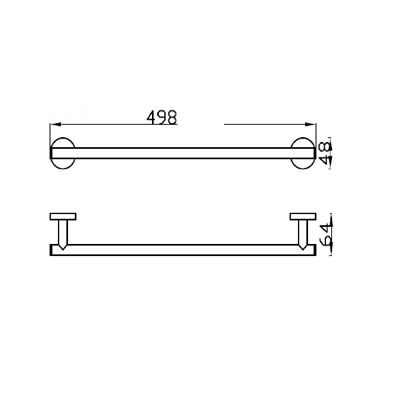 Bocchi 3015-0013-AB Piave Havluluk Uzun 498 mm Mat Siyah