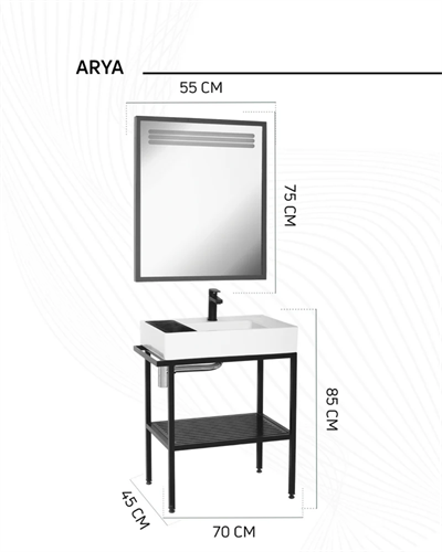 Creavit Arya 70 cm Banyo Dolabı Takımı 
