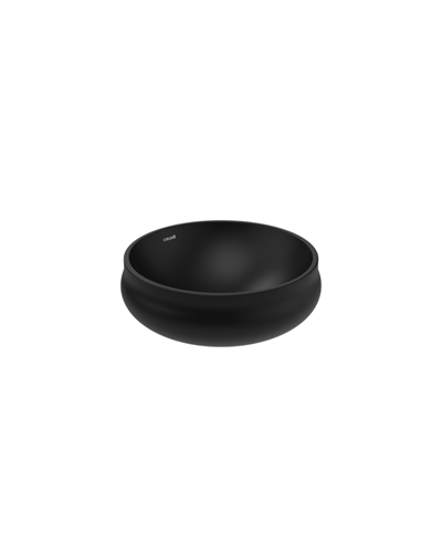 Creavit Gordo Tezgah Üstü Lavabo Ø40 cm Kömür Karası Mat Siyah GO140-00KK