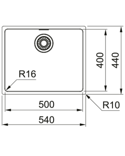 Franke Maris MRX 110-50 Tezgahaltı Evye