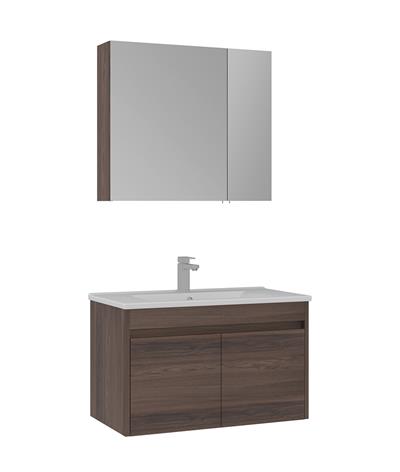 Orka Side 85 CM Kapaklı Banyo Dolabı Takım Navaro