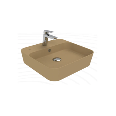 Creavit LP046-00CM00E-0000 Loop Kare Çanak Lavabo - Mat Cappucino