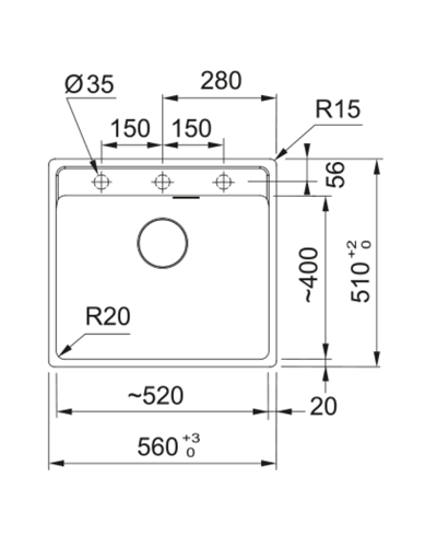 Franke Maris MRG 610-52 TL Matt Black Granit Evye