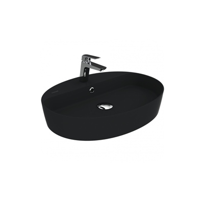Creavit LP161  Loop Oval Çanak Lavabo 45x60 cm Mat Siyah