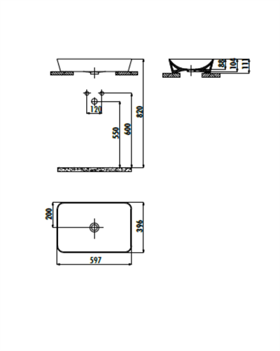 Creavit Ultra 60 cm Tezga hüstü Lavabo Cappucino Mat UL060.00CM