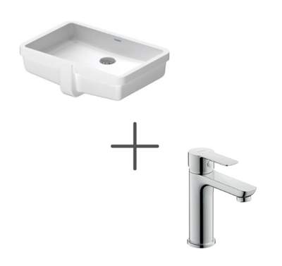 Duravit Vero Tezgah Altı Lavabo 49 cm  Ve A.1 Lavabo bataryası, Medium