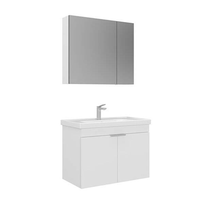 Orka Desna 80 cm Takım Ayna Dolaplı beyaz