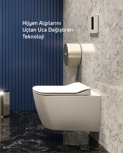 Creavit Elegant Rim-Off Yavaş Kapanan Klozet Kapaklı Parlak Beyaz Set EG321-00