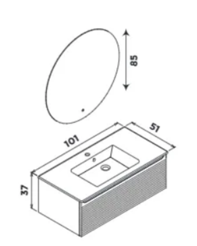 ORKA Olbia 100 cm Banyo Dolabı Takımı Mat Beyaz