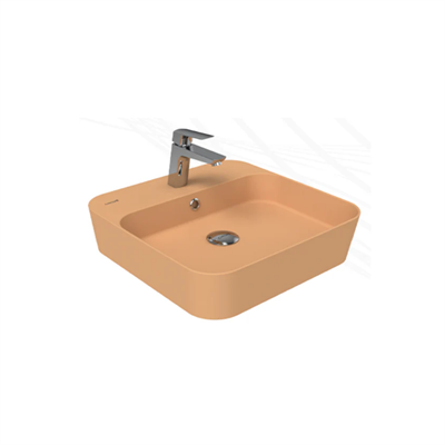 Creavit LP046-00ST00E-0000 Loop Kare Çanak Lavabo - Şeftali Tüyü