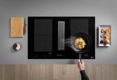 FRANKE 340.0705.335 MYTHOS 2GETHER ICON STEEL Black Glass Ocaklı Davlumbaz