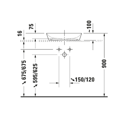 Duravit Cape Cod Canak Lavabo 500 MM 2339500000