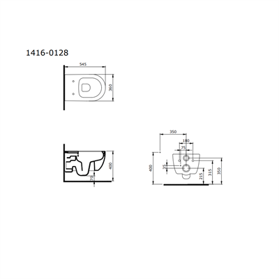 BOCCHİ 1416-004-0128 V-TONDO RIMLESS KLOZET VE KAPAK MAT SİYAH