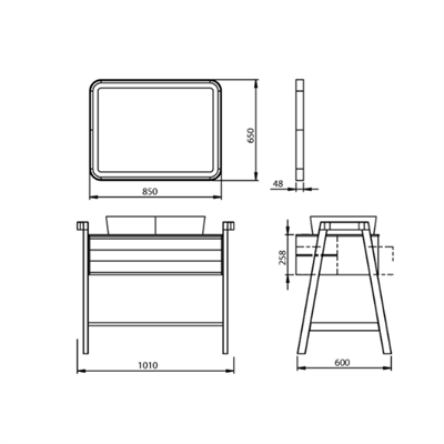 Creavit Truva 100 cm Banyo Dolabı Takımı 