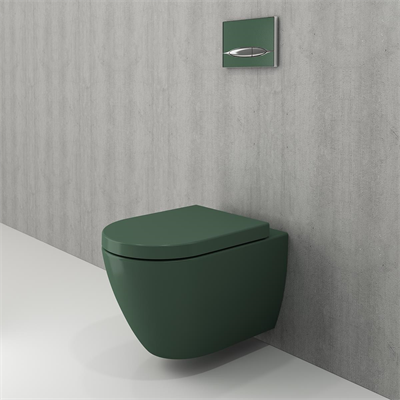 Bocchi Venezia Rimless Asma Klozet ve Kapağı Mat Yeşil 1295-027-0128