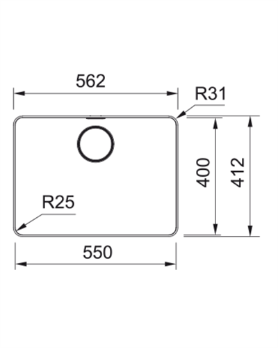FRANKE MYX 210-55 MYTHOS EVYE 127.0655.173