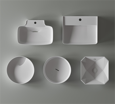 Creavit RB140 Ruby Tezgah Üzeri Lavabo Ø40 cm İnci Mat Beyaz