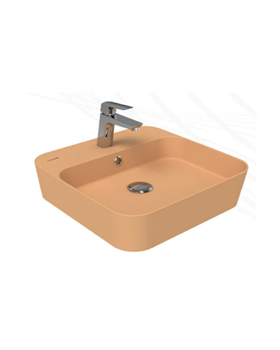 Creavit Loop Kare Çanak Lavabo  Şeftali Tüyü LP046-00ST