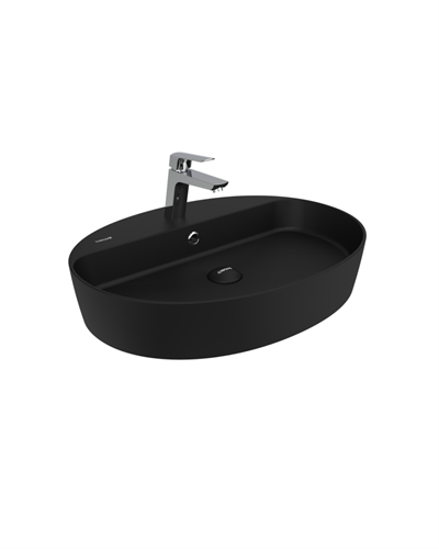 Creavit Loop Oval Çanak Lavabo 45x60 cm Mat Siyah LP161-00SM