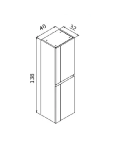 Orka Likya 40 CM Banyo Boy Dolabı Mat Antrasit