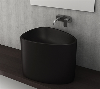 Bocchi Etna Tezgah Üstü Monoblok Lavabo Mat Siyah 1162-004-0125