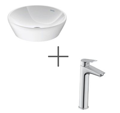 Duravit D-Neo 40 cm Çanak Lavabo Ve Duravit No.1 Lavabo Bataryası Large