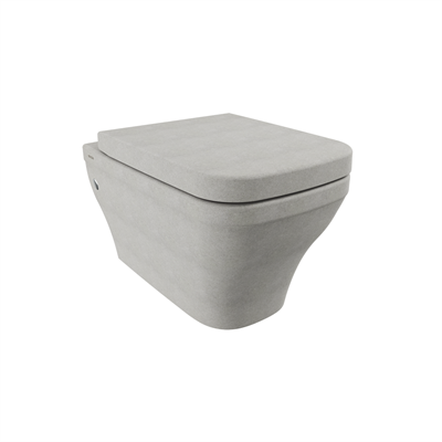 Bocchi 1304-069-0128 Firenze Rimless Asma Klozet ve Kapağı Mat Beton