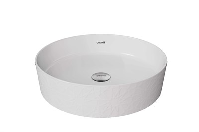 Creavit LP140 Loop Yuvarlak Çanak Lavabo Ø40 cm Selçuklu Rölyef Uygulamalı