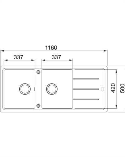 FRANKE BASIS GRANIT - BFG 621 Sahara Evye