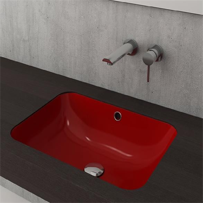 BOCCHİ Scala Tezgahaltı Lavabo 55 cm Kırmızı 1006-019-0125